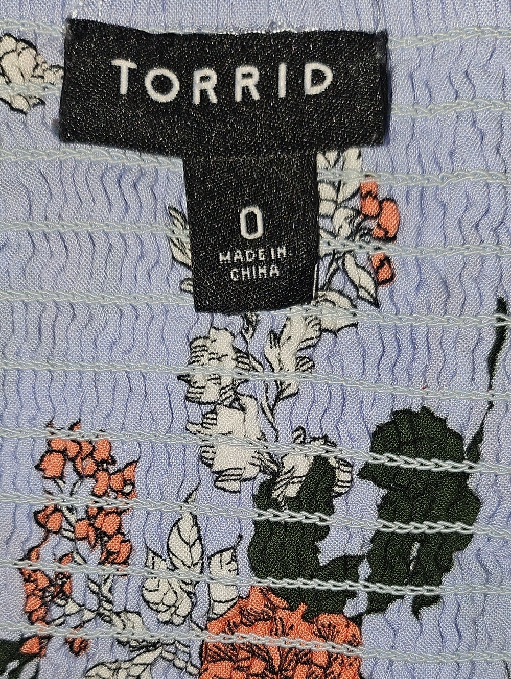 Torrid Floral Sundress with Pockets Light Blue Size 0 Large - Picture 4 of 12